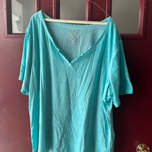 Terra & Sky Women's Top in Aqua Blue